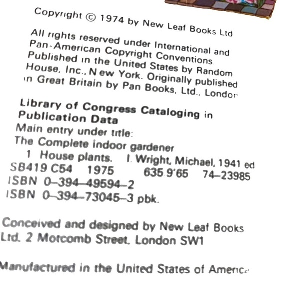 Vintage Indoor Gardener The Complete Book 1974 Ed by Michael Wright 256 Pages - Picture 4 of 8
